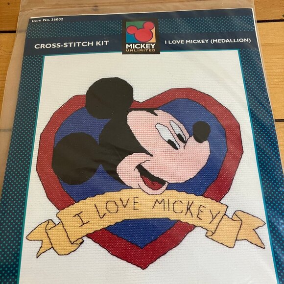 I Love Mickey Just CrossStitch Kit #36002 Disney Counted Cross Stitch - Picture 1 of 3